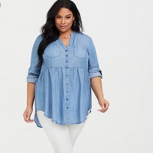 Torrid  size 1 chambray shirt